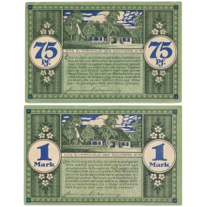 Šilutė - Heydekrug - Šilutė (Lituania) - 75 Pfennig &amp; 1 Mark 1921, con n.