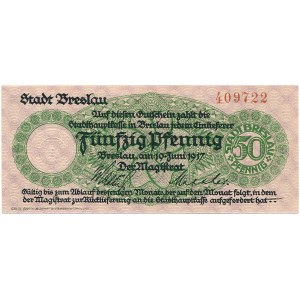 Breslavia - Breslau - 50 Pfennig 19.06.1917