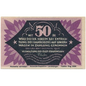 Wrocław - Breslau - Tramwaje - 50 Pfennig 1920 * Max Schäfer (2)