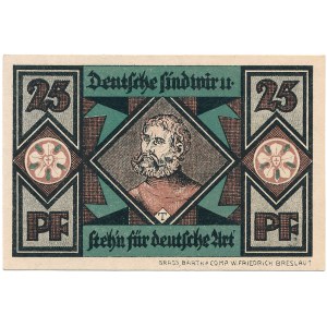 Wrocław - Breslau - 25 Pfennig 1921 * errore ristampato