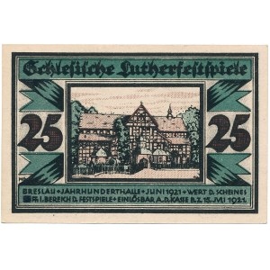Wrocław - Breslau - 25 Pfennig 1921 * errore ristampato