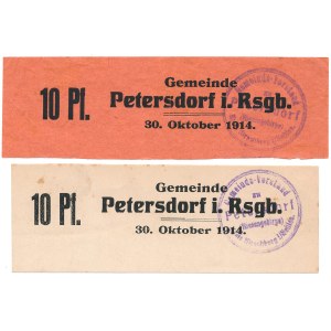 Piechowice - Petersdorf - 2 x 10 Pfennig ND/1914