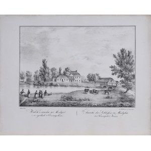 Karol AUER (1818 - dopo il 1858), Veduta di un castello a Medyka nel distretto di Przemyśl