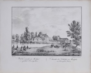 Karol AUER (1818 - po 1858), Widok zamku w Medyce w cyrkule Przemyskim