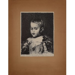 Jadwiga TRZCIÑSKA (1933 - 2005), Don Felipo Prosper - enfant de Espana based on Don Diego Rodriguez da Silva Velazquez, 1955.