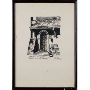 ARTIST INDEPENDENT, POLISH, Warsaw - Old Town (fragment of the Fukier tenement house), 1966