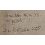 Izabela Kozłowska (geb. 1969, Łódź), Geometrische Geschichte XII - rote Palette, 2025