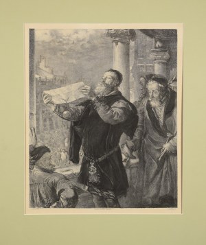 Ignacy ŁOPIEŃSKI (1865-1941), Wyrok na Matejkę - rycina z ok. 1900