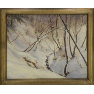 Dionizy Ivancev (1910-?), The stream in winter