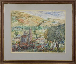 Włodzimierz SAWULAK (1906-1980), Pejzaż z minaretem
