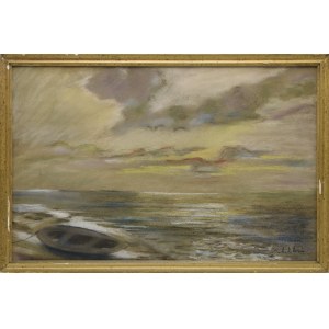 Wacław ŻABOKLICKI (1879 - 1959), Łódź am Meeresstrand