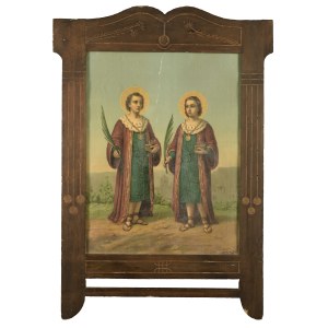 Saint Cosmas and Saint Damian, heliogravure, paper; 50 x 38 cm (framed).