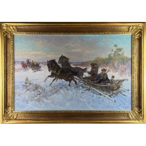 Czesław WASILEWSKI (Ignacy ZYGMUNTOWICZ) (1875 Warsaw - 1947 Łódź), On the hunt