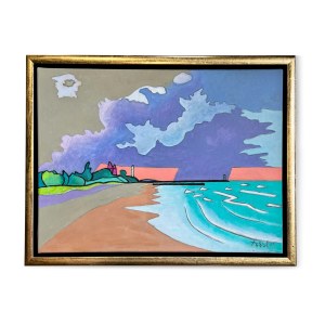 Prof. Czeslaw Tumielewicz (born 1942), Clouds over the beach, 2024