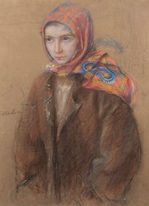 Teodor Axentowicz (1859 - 1938), Dziewczyna w chuście