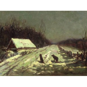 Viktor Koretsky (1890 - 1980), Winter Landscape with Wolves