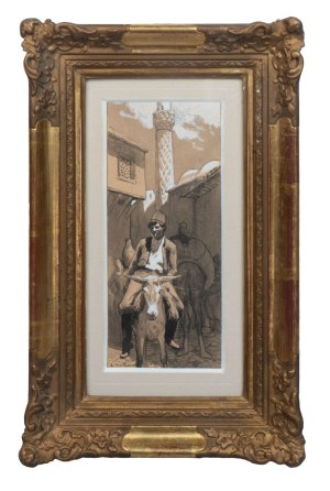 Antoni Piotrowski (1853 - 1924), Chłopak na ośle, ok. 1885 r.