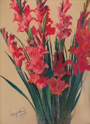 Wyczółkowski Leon, BUKIET MIECZYKÓW. GLADIOLE, 1909