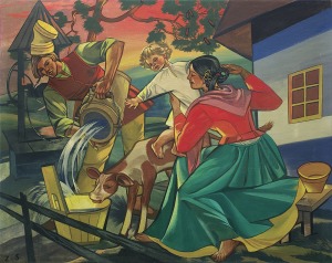 Stryjeńska Zofia, POJENIE CIELAKA, 1949/1950