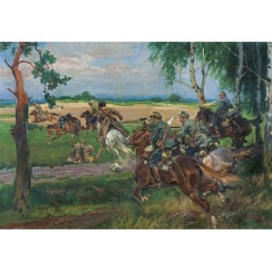 Kossak Wojciech, POGOŃ KONNICY ZA BOLSZEWIKAMI, 1919