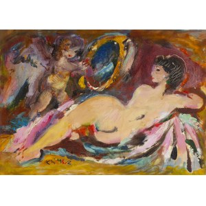 Ludwik Klimek (1912 Skoczów - 1992 France), Venus with a mirror, homage to Velázquez