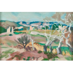 Jan Waclaw Zawadowski (1891 Skobełka in Volhynia - 1982 Aix en Provence), Landscape from the South of France