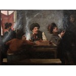 Stanisław Lentz (1861 Warszawa - 1920 tamże), Scena w gospodzie