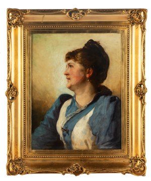 Wojciech Gerson (1831 Warszawa - 1901 tamże), Portret kobiety, 1891