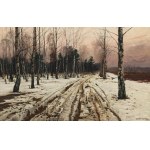 Michał Gorstkin-Wywiórski (1861 Warszawa - 1926 Berlin), Zimowy pejzaż, 1918