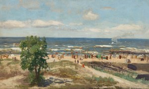 Michał Gorstkin-Wywiórski (1861 Warszawa - 1926 Berlin), Kąpiele w Międzyzdrojach, 1913