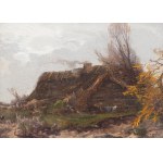 Roman Kazimierz Kochanowski (1857 Kraków - 1945 Freising w Bawarii), Pejzaż z chatą