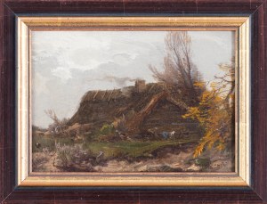 Roman Kazimierz Kochanowski (1857 Kraków - 1945 Freising w Bawarii), Pejzaż z chatą