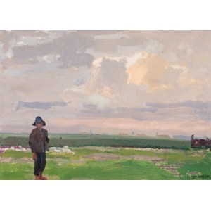 Stanisław Gałek (1876 Mokrzyska - 1961 Zakopane), Pastuszek na polu