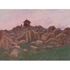 Bronisława Rychter-Janowska (1868 Kraków - 1953 there), Nocturne - Landscape from Sicily (Monte Pellegrino), 1914
