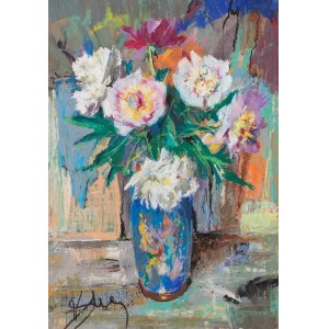Antoni Suchanek (1901 Rzeszów - 1982 Gdynia), Peonies in a Vase