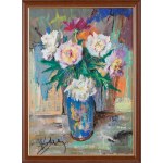 Antoni Suchanek (1901 Rzeszów - 1982 Gdynia), Peonies in a Vase