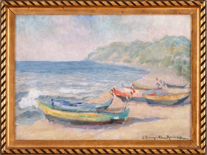 Zofia Dziurzyńska-Rosińska (1901 Lwów -1979 Wrocław), Widok plaży w Jastrzębiej Górze