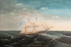 August Lasczky (1815 Polen - 1877 North Shields), Kapitänsbildnis der Bark 