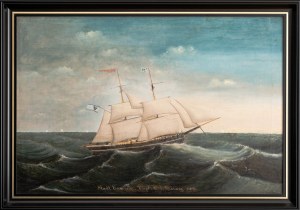 August Lasczky (1815 Polen - 1877 North Shields), Kapitänsbildnis der Bark 