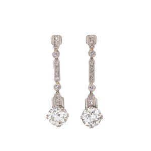 Art déco earrings, 1930s.
