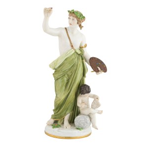 Figure Allegory of Painting, designed by Johann Christian Hirt, l. 1882-1885, Meissen, 19th/20th century.