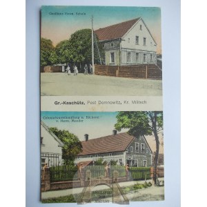 Kaszyce Wielkie near Trzebnica, Żmigród, colonial store, inn, ca. 1910 (mailed 1939)