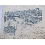 Kłodzko, Glatz, papeteria, litografia, 1892