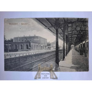Zbąszyń, Bentschen, railroad station from platforms 1915