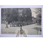 Szczecin, Stettin, street, march of the army, ca. 1914