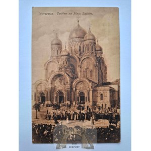 Warsaw, Orthodox church on Saski Square 1916