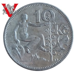 Czechoslovakia I republic 10 Crowns 1931 Silver- beautiful condition.