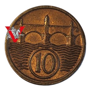 Czechoslovakia First Republic, 10 Halier 1923, Halers, UNC, Minted