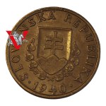 Fascist Slovakia, 20 Halierov 1940 , Halerzy, UNC , Minted