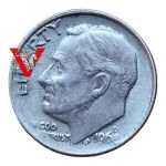 USA , 10 cents 1968, MINT DESTRUCTURE, Clogged stamp